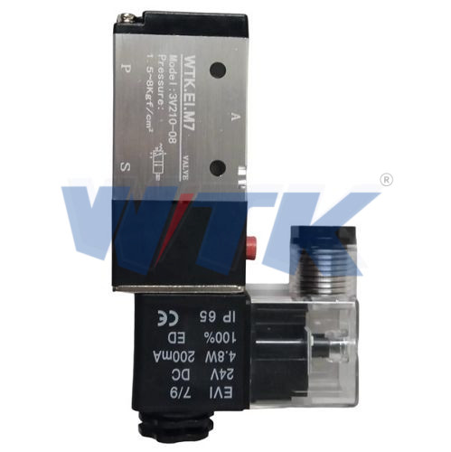VÁLVULA PNEUMÁTICA SOLENOIDE 3/2 SIMPLES NORMAL FECHADO 1/4