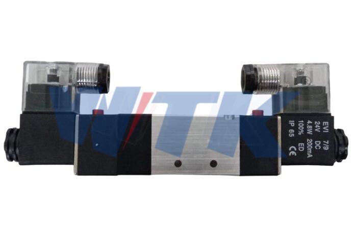 VÁLVULA SOLENOIDE PNEUMÁTICA 5 VIAS 3 POSIÇÕES 1/4 - Imagem 3