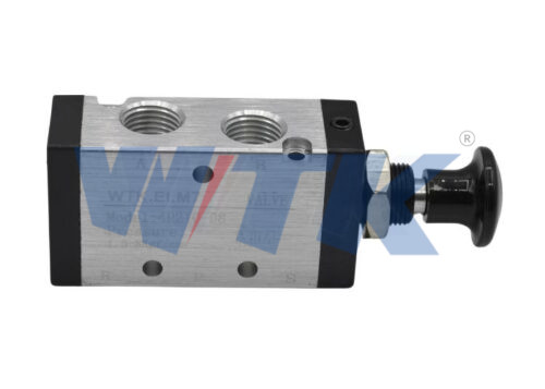 VÁLVULA DIRECIONAL PNEUMÁTICA 5/2 VIAS BOTÃO TRAVA 1/4