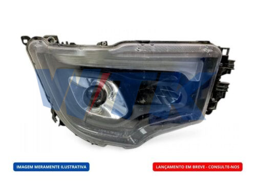 Farol Principal Actros Máscara Negra C/ Projetor Ld